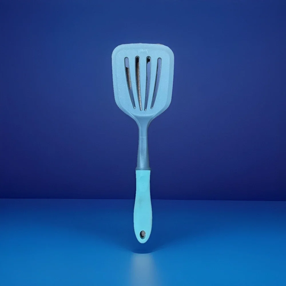 Spatula Nylon Slotted Turner Flipper Heat Resistant 400 USA‎ Made Grey Teal